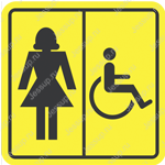 Знак DSW20 Туалет для инвалидов. Женский