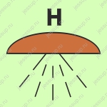 Фотолюминесцентный знак противопожарной защиты IMO Помещения защищенные системой пожаротушения с хладоном