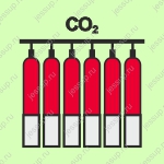 Фотолюминесцентный знак противопожарной защиты IMO Стационарная батарея пожаротушения CO2