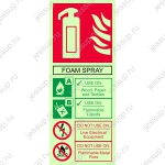 Фотолюминесцентная инструкция на огнетушитель  Foam spray