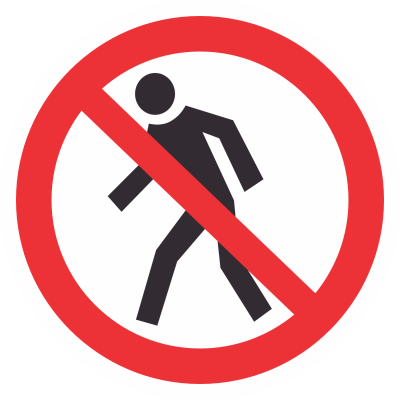 Запрещающий знак Р03 Проход запрещен