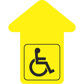 Напольный знак DS17 Стрелка указатель направления движения для инвалидов в креслах-колясках