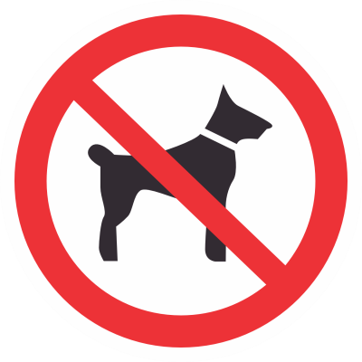 Запрещающий знак Р14 Запрещается вход (проход) с животными